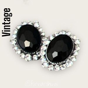 Vintage Rhinestone Unbranded Post Earrings